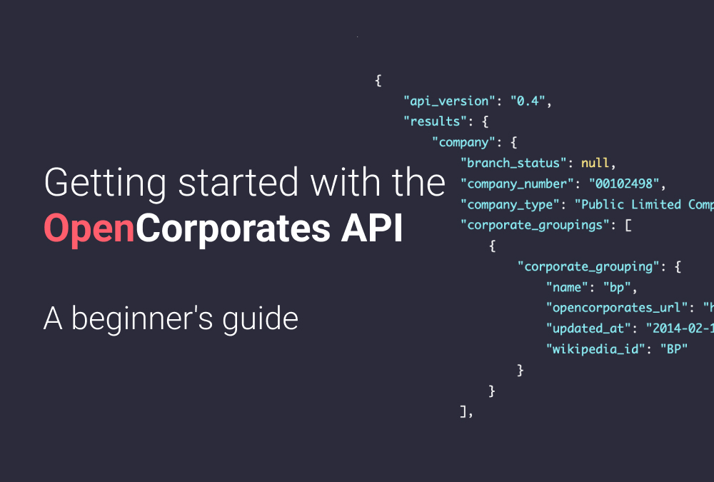 the OpenCorporates API