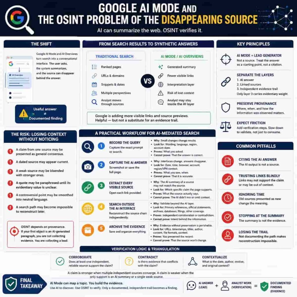 Google AI Mode and the OSINT Problem of the Disappearing Source
